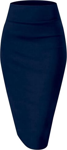TRENDMALLS Women's High Waist Stretch Below Knee Suit Pencil Skirts for Women in Saudi Arabia