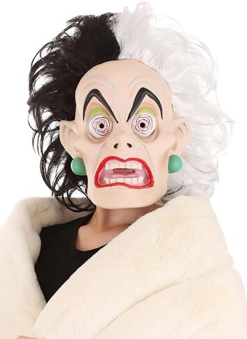Disney 101 Dalmatians Cruella De Vil Costume Latex Mask for Adults and Teens in Kuwait