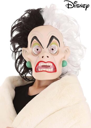 Disney 101 Dalmatians Cruella De Vil Costume Latex Mask for Adults and Teens in Kuwait