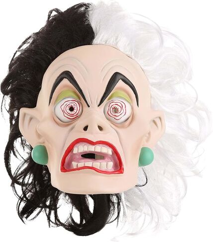 Disney 101 Dalmatians Cruella De Vil Costume Latex Mask for Adults and Teens in Kuwait
