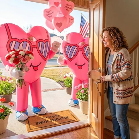 MXoSUM Inflatable Heart Costume for Adults Funny Father's Day Surprise Blow Up Love Mascot Suit for Valentine’s,Proposals, Dating in Saudi Arabia