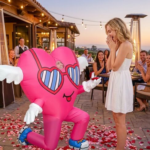 MXoSUM Inflatable Heart Costume for Adults Funny Father's Day Surprise Blow Up Love Mascot Suit for Valentine’s,Proposals, Dating in Saudi Arabia