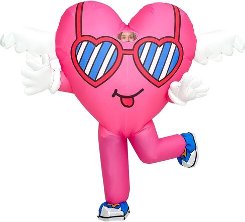 MXoSUM Inflatable Heart Costume for Adults Funny Father's Day Surprise Blow Up Love Mascot Suit for Valentine’s,Proposals, Dating in Saudi Arabia