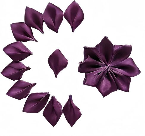 300 Pcs Satin Ribbon Pre-made Flower Petals Time-saving Half-finished Floral Petals for Handmade Wreaths, Centerpieces & Bouquets, Great for Weddings, Mother's Day & Valentine's Day (White) in Saudi Arabia