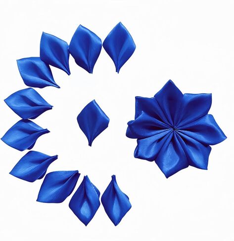 300 Pcs Satin Ribbon Pre-made Flower Petals Time-saving Half-finished Floral Petals for Handmade Wreaths, Centerpieces & Bouquets, Great for Weddings, Mother's Day & Valentine's Day (White) in Saudi Arabia