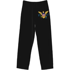 United States Virgin Islands Flag Pajama Pants for Men, Mens Sleep & Lounge Pants, PJ Bottoms with Pockets in Saudi Arabia