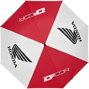 D’cor Visuals Racing Umbrella – Red, Black, White Design, Large Outdoor Umbrella for Sun & Rain, Compatible with Honda in Kuwait