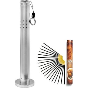 Aluminum Alloy Incense Holder for Sticks, Hanging Incense Burner Holder with Ash Catcher & Hook, Outdoor Incense Stick Holder, with 20 Incense Sticks, for Home, Outdoor, Camping, Meditation, Yoga, Spa in Saudi Arabia