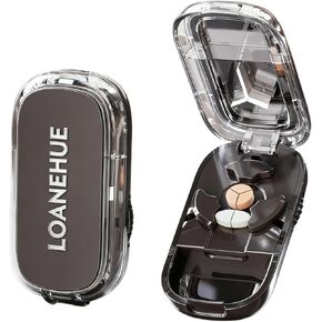 Precision Pill Cutter for Small and Tiny Pills, Sharp Blade with Storage Compartment, Travel-Friendly 1/2 Pill Splitter for Home/On-The-Go, Black in Saudi Arabia
