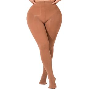 VOAKOW Women 40D Plus Size Tights Semi Opaque Tights with Cotton Inner Crotch Stockings Comfortable Sheer Pantyhose in Saudi Arabia