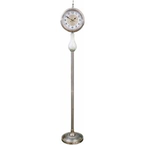 Grandfather Clocks Metal Floor Standing Clock Quartz Silent for Living Room and Hallway(White) in Saudi Arabia