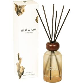 Reed Diffuser Set for Home 8.45 oz Scented Oil Diffuser with 6 Fiber Sticks, Smell Good Long Lasting Fragrance for Bathroom, Living Room, Office and Aromatherapy Gift (Cinnamon) in Kuwait