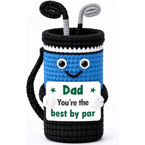 Dad Gifts for Fathers Day from Daughter Son, Mini Birthday Gift Idea for Men Golfers Him New Dads from Wife Woman Girl Kids, Handmade Crochet Golf Bag Accessories Husband Friend Enthusiast in Saudi Arabia