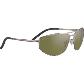 Serengeti Men's MASTEN Oval Sunglasses, Shiny Silver, Large in Kuwait