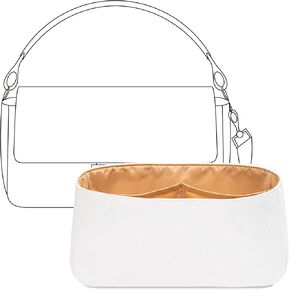 Purse Organizer Insert for Fendi Baguette Bag,Custom Fit Inside Premium Lightweight Water Resistant Purse Insert (Vanile, Fits-Baguette Medium) in Saudi Arabia