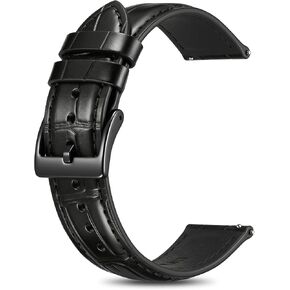 Premium Leather Watch Band for Men and Women, Genuine Alligator-Embossed Wrist Strap, Quick Release 20mm 22mm Watchband Replacement, Fits Most Watches & Smartwatch in Kuwait