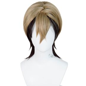 Wiggy Mermaid Riyo Cosplay Wig with Hairpiece Short Red Hair Wigs + Cap for Halloween Reaper Costume in Saudi Arabia