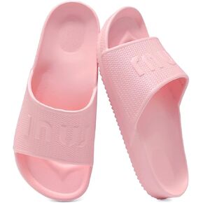 Arch Support Slides Comfortable Beach Pool Slippers, Lightweight Indoor Outdoor Slide Shower Bathroom Sandals Quick Drying in Kuwait