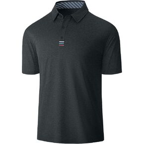 V VALANCH Men's Short Sleeve Polo Shirts, Button Up Business Casual Work Golf Polo Shirt in Saudi Arabia