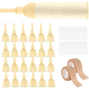 External Latex Condom Catheters for Men, Male External Catheter for Day and Night Use, 26 Soft Condoms, 750ml and 1000ml Leg Bags, 1500ml and 2000ml Urine Bags, 4 Rolls of Tape (25mm) in Kuwait