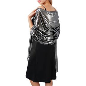 E-Clover Sparkly Shawl Wraps for Women Evening Dresses Wedding Bridal Rave Party Silky Scarf Formal Cover Up Bridesmaid Gifts in Kuwait