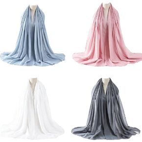 4 Pieces Sun Shawl Beach Travel Shawl Summer Travel Scarf Wraps for Women UV Protection in Saudi Arabia