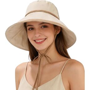 Women’s-Sun-Hat Wide-Brim UV-Protection - Foldable-Bucket-Hat for Summer Outdoor Activities in Kuwait