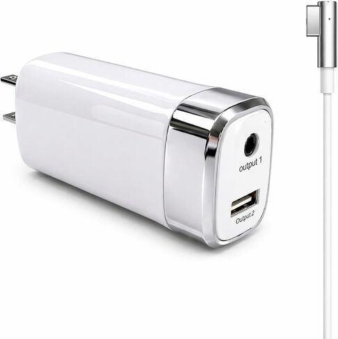 45W 60W Mini Charger Compatible with Mac Book Air 11/13 inch, Magnetic 1st-Gen L Type Connector, Portable Travel Replacement USB Adapter A1374 A1244 A1370 A1369 A1377 A1237 (Before Mid 2012) in Kuwait