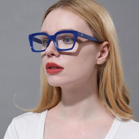 DXYXYO 3 Pack Retro Oversized Reading Glasses for Women Men Fashion Square Blue Light Blocking Computer Reader in Saudi Arabia