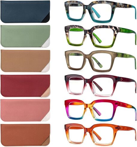 DXYXYO 3 Pack Retro Oversized Reading Glasses for Women Men Fashion Square Blue Light Blocking Computer Reader in Saudi Arabia