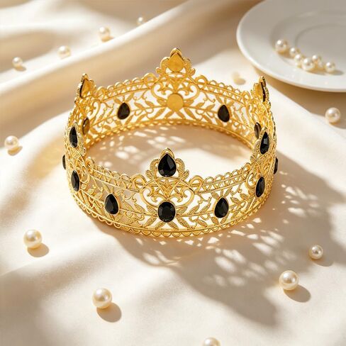 Birthday King Crown Headband Gold King Crown Tiara for Adult Male Costume Accessories Party Favors Decorations in Saudi Arabia