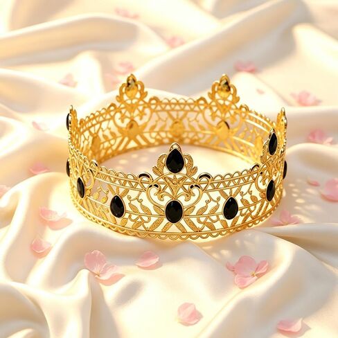 Birthday King Crown Headband Gold King Crown Tiara for Adult Male Costume Accessories Party Favors Decorations in Saudi Arabia