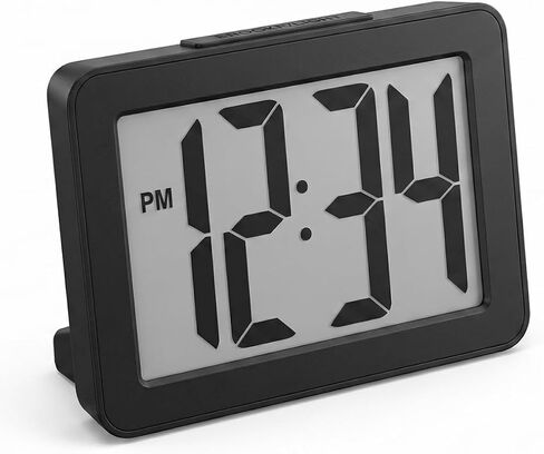 Digital Clock Large Display Battery Operated | Easy Read 2.5" LCD Alarm Clock with On Demand Backlight, 12/24 Hour, Small Desk Clock for Office Kitchen Bedroom in Saudi Arabia