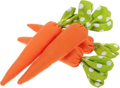 DECHOUS 4Pcs Easter Fabric Carrot Decoration - Small Carrot Ornaments for Tiered Tray Decor, Easter Baskets Stuffers, Rustic Spring Home Decor, Tree Hanging - 5.7x2 Inch in Kuwait