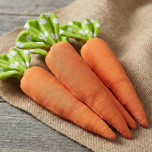 DECHOUS 4Pcs Easter Fabric Carrot Decoration - Small Carrot Ornaments for Tiered Tray Decor, Easter Baskets Stuffers, Rustic Spring Home Decor, Tree Hanging - 5.7x2 Inch in Kuwait