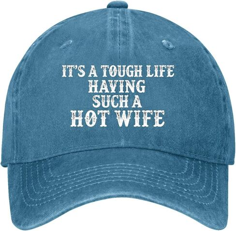 It S A Tough Life Having Such A Hot Wife Hats for Womens Cool Washed Distressed in Kuwait