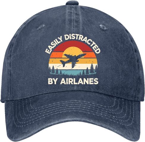 Easily Distracteds by Airplane. Hats for Women Soft Washed Distressed Baseball in Kuwait