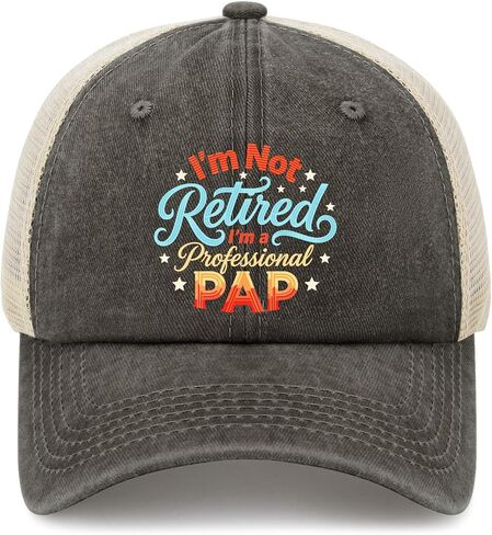 I'm Not Retired I'm a Professional Pap Hat for Men Vintage Washed Distressed in Kuwait