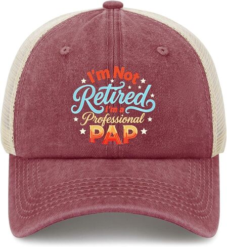 I'm Not Retired I'm a Professional Pap Hat for Men Vintage Washed Distressed in Kuwait