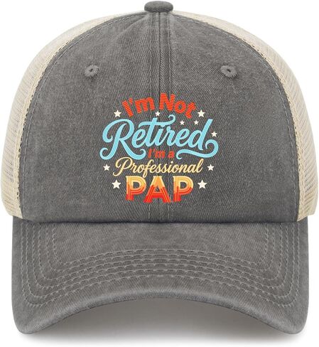 I'm Not Retired I'm a Professional Pap Hat for Men Vintage Washed Distressed in Kuwait
