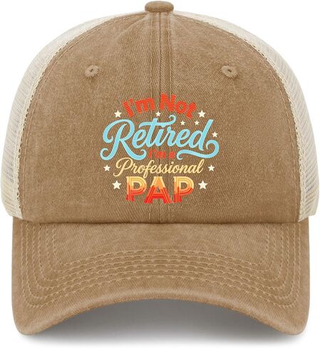 I'm Not Retired I'm a Professional Pap Hat for Men Vintage Washed Distressed in Kuwait
