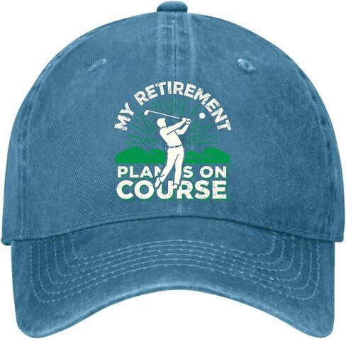 My Retirements Plan is On Course. Hat for Womens Funny Washed Distressed in Kuwait