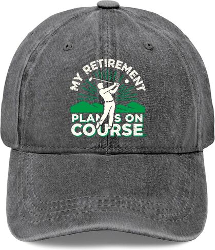 My Retirements Plan is On Course. Hat for Womens Funny Washed Distressed in Kuwait
