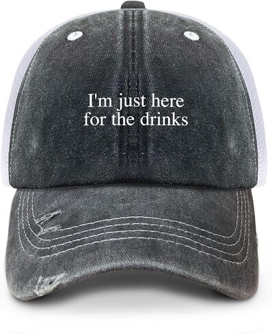قبعة تخييم للرجال من I'm Just Here for The Drinks Trucker Hats in Kuwait