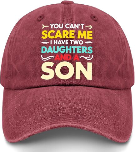 You Can´t Scare Me I Have Two Daughters and Two Sons Hat for Mens Vintage in Kuwait