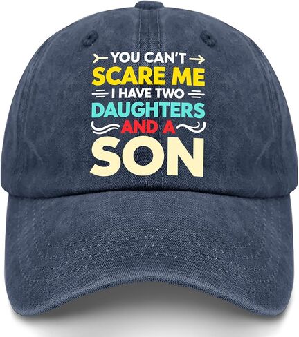 You Can´t Scare Me I Have Two Daughters and Two Sons Hat for Mens Vintage in Kuwait