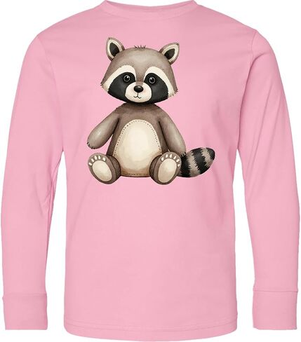 inktastic Knitted Raccoon Youth Long Sleeve T-Shirt in Kuwait
