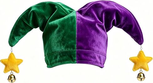 GRACEART Colorful Jester Clown Hat for Adults Carnival Circus Costume Accessory Halloween Party Dress-Up Hats in Kuwait