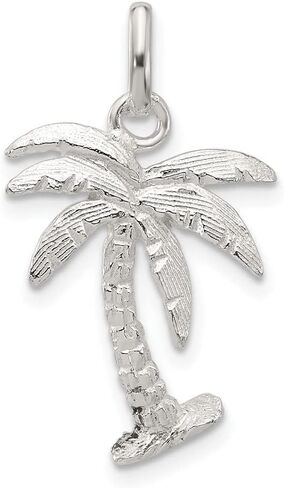 Saris and Things 925 Sterling Silver Palm Tree Charm Pendant in Kuwait