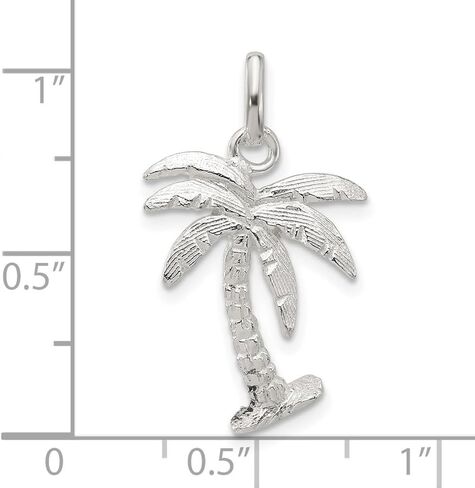 Saris and Things 925 Sterling Silver Palm Tree Charm Pendant in Kuwait